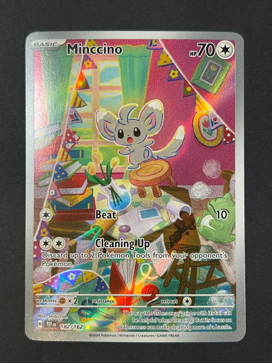 Minccino 182/162 Temporal Forces Illustration Rare Holo