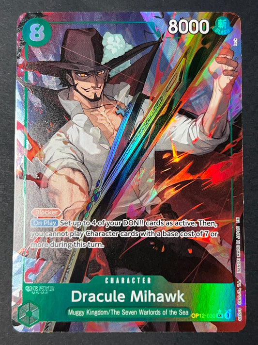 Dracule Mihawk OP12-030 SR (ALT ART) Legacy of The Master